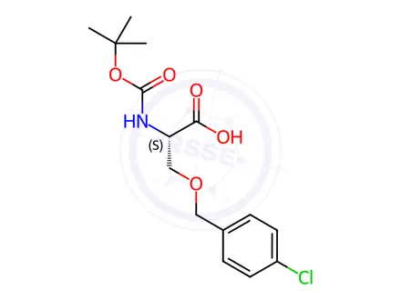 Chemical structure of BOC-SER(P-CHLORO-BZL)-OH DCHA