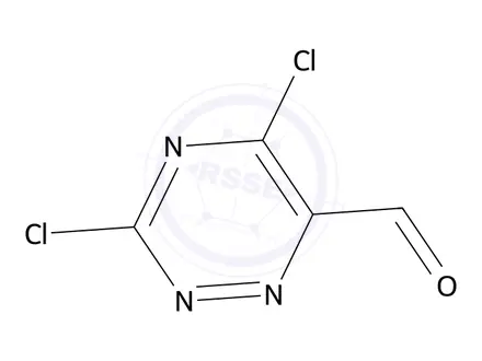 Chemical structure of 3,5-Dichloro-1,2,4-triazine-6-carbaldehyde