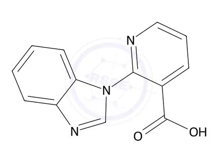 Chemical structure of 2-(1h-1,3-Benzodiazol-1-yl)pyridine-3-carboxylic acid