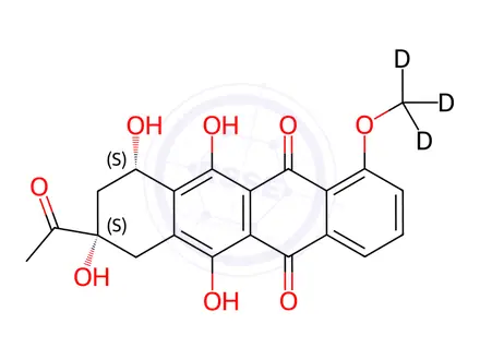 Chemical structure of Daunomycinone-d3