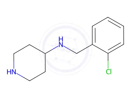 Chemical structure of N-(2-Chlorobenzyl)piperidine-4-amine dihydrochloride