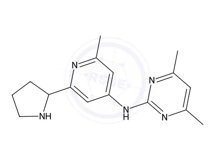 Chemical structure of 4,6-Dimethyl-N-(2-methyl-6-(pyrrolidin-2-yl)pyridin-4-yl)pyrimidin-2-amine