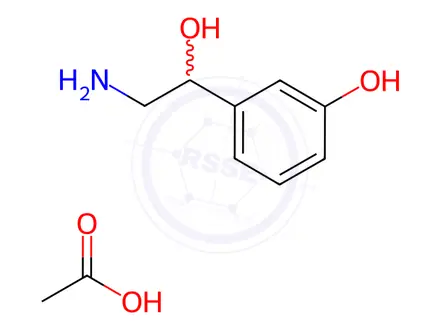 Chemical structure of Etilefrine EP Impurity C Acetate salt