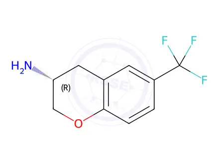 Chemical structure of (R)-6-(Trifluoromethyl)chroman-3-amine