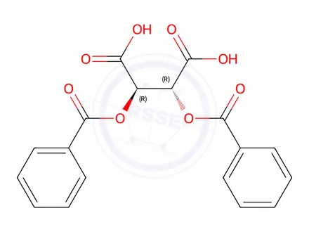 Chemical structure of Di-O-benzoyl L-Tartaric Acid