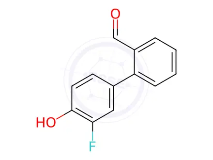 Chemical structure of 2-Fluoro-4-(2-formylphenyl)phenol