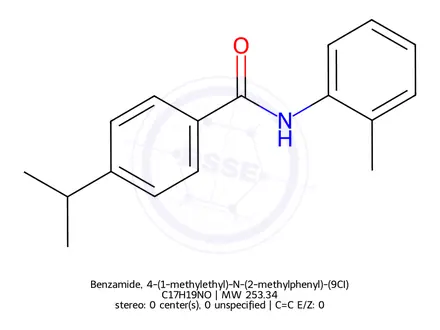Chemical structure of Benzamide, 4-(1-methylethyl)-N-(2-methylphenyl)-(9CI)