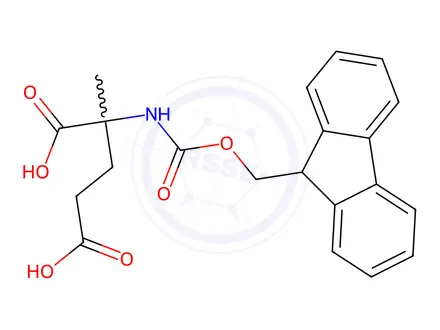 Chemical structure of Fmoc-a-methyl-DL-glutamic acid