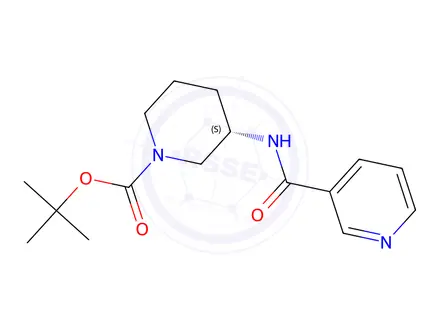 Chemical structure of (S)-tert-Butyl 3-(pyridine-3-carbonylamino)piperidine-1-carboxylate