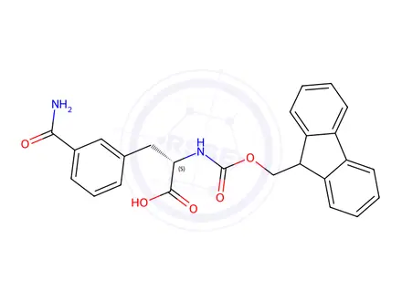 Chemical structure of Fmoc-L-3-carbamoylphenylalanine