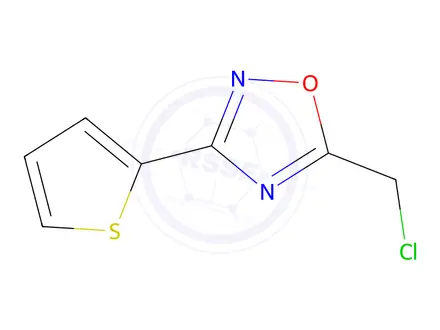 Chemical structure of 5-(Chloromethyl)-3-(2-thienyl)-1,2,4-oxadiazole