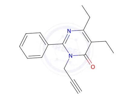 Chemical structure of 5,6-Diethyl-2-phenyl-3-(prop-2-yn-1-yl)pyrimidin-4(3H)-one