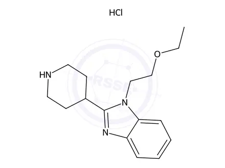Chemical structure of 1-(2-ethoxyethyl)-2-(piperidin-4-yl)-1H-benzo[d]imidazole hydrochloride