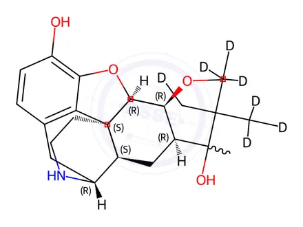 Chemical structure of Norbuprenorphine-d9