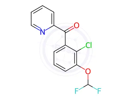 Chemical structure of 2-(2-Chloro-3-(difluoromethoxy)benzoyl)pyridine
