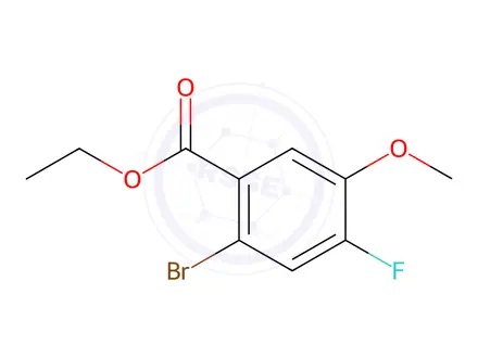 Chemical structure of Ethyl 2-bromo-4-fluoro-5-methoxybenzoate