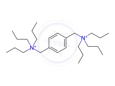 Chemical structure of (p-Phenylenedimethylene)bis(tripropylammonium bromide)