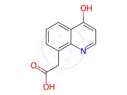 Chemical structure of 4-Hydroxyquinoline-8-acetic acid