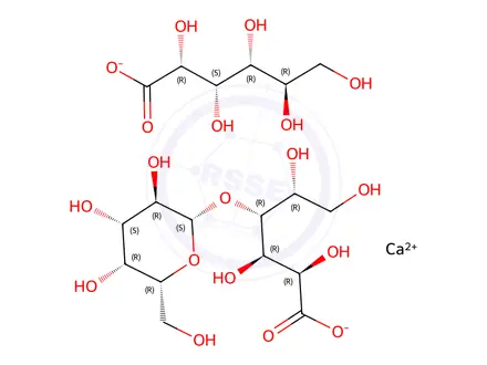 Chemical structure of (4-O-beta-D-galactopyranosyl-D-gluconato-O1)(D-gluconato-O1)calcium