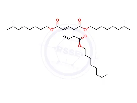 Chemical structure of 1,2,4-Benzenetricarboxylic Acid 1,2,4-tris(7-Methyloctyl) Ester