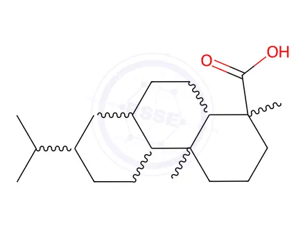 Chemical structure of Tetrahydroabietic Acid