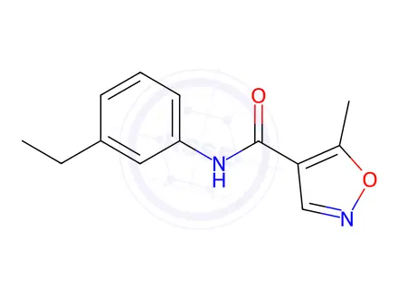 Chemical structure of N-(3-Ethylphenyl)-5-methylisoxazole-4-carboxamide