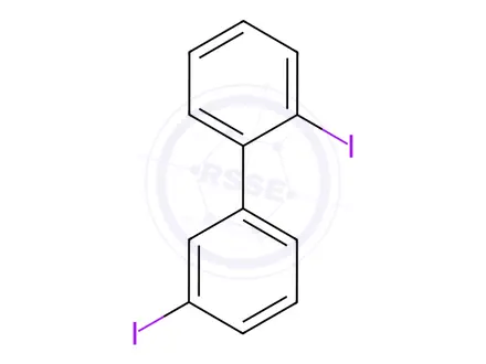 Chemical structure of m,m'-Diiodobiphenyl