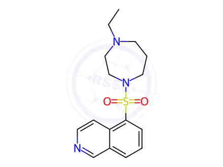Chemical structure of Isoquinoline, 5-[(4-ethylhexahydro-1H-1,4-diazepin-1-yl)sulfonyl]-