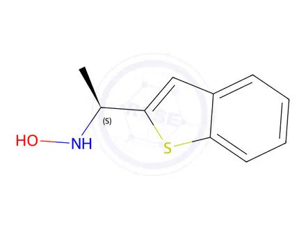 Chemical structure of (S)-N-Hydroxy-N-(1-benzo[b]thien-2-yl-ethyl)amine