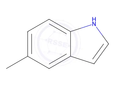 Chemical structure of 5-Methylindole