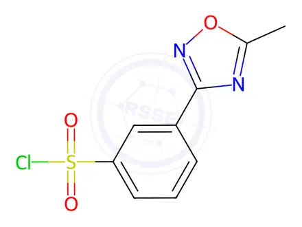 Chemical structure of 3-(5-Methyl-1,2,4-oxadiazol-3-yl)benzenesulfonyl Chloride
