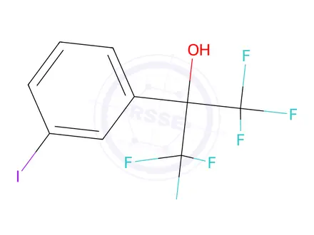 Chemical structure of 1,1,1,3,3,3-Hexafluoro-2-(3-iodophenyl)propan-2-ol