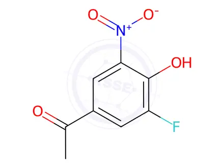 Chemical structure of 1-(3-fluoro-4-hydroxy-5-nitrophenyl)ethanone