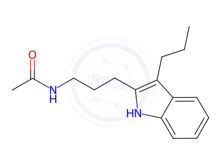 Chemical structure of N-(3-(3-Propyl-1H-indol-2-yl)propyl)acetamide