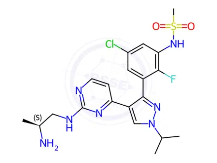 Chemical structure of Encorafenib Descarbamate Impurity