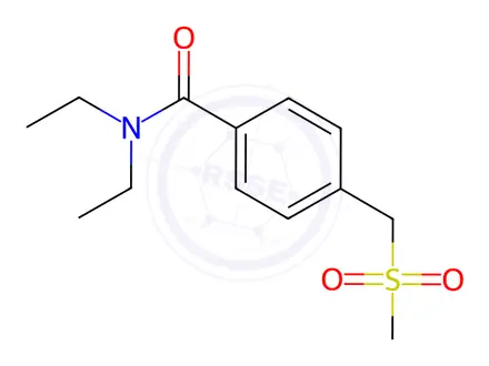 Chemical structure of Benzamide, N,N-diethyl-4-[(methylsulfonyl)methyl]-