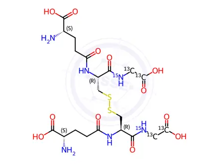Chemical structure of Glutathione EP Impurity C-13C4-15N2
