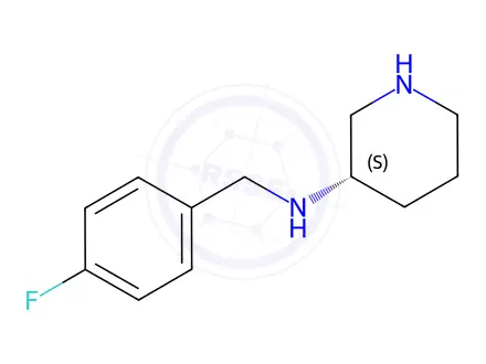Chemical structure of (S)-N-(4-fluorobenzyl)piperidin-3-aminedihydrochloride