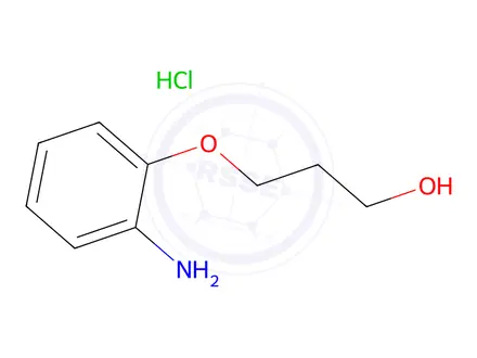 Chemical structure of 3-(2-Aminophenoxy)propan-1-ol hydrochloride