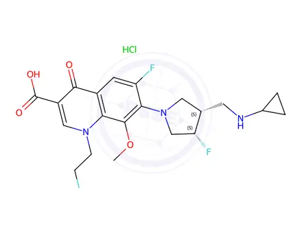 Chemical structure of Lascufloxacin Hydrochloride