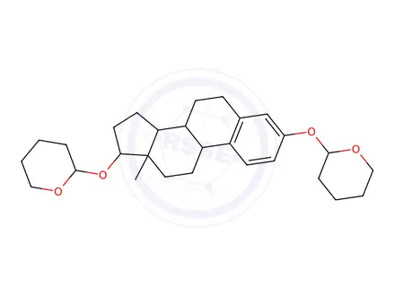 Chemical structure of 2,2'-[[(17β)-Estra-1,3,5(10)-triene-3,17-diyl]bis(oxy)]bis[tetrahydro-2H-pyran