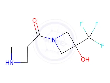 Chemical structure of azetidin-3-yl(3-hydroxy-3-(trifluoromethyl)azetidin-1-yl)methanone
