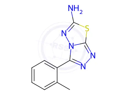 Chemical structure of 3-(o-tolyl)-[1,2,4]Triazolo[3,4-b][1,3,4]thiadiazol-6-amine