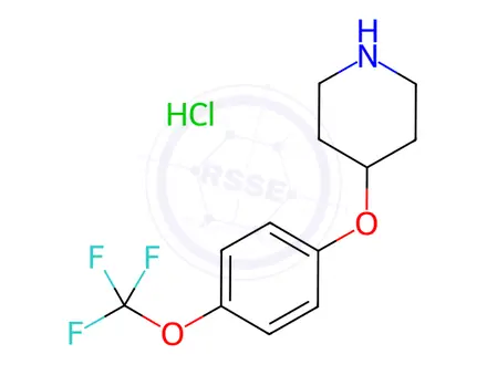 Chemical structure of 4-(4-(Trifluoromethoxy)phenoxy)piperidine hydrochloride