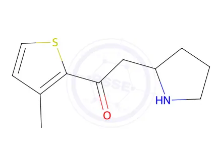 Chemical structure of 1-(3-Methylthiophen-2-yl)-2-(pyrrolidin-2-yl)ethan-1-one