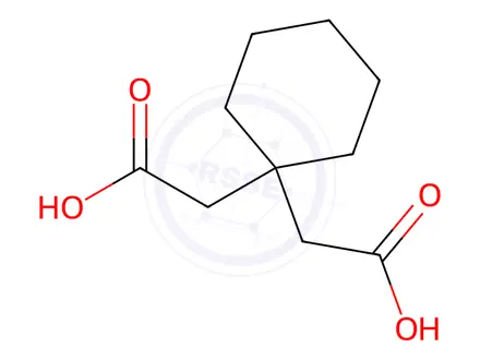 Chemical structure of 1,1-Cyclohexanediacetic Acid