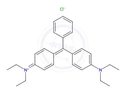 Chemical structure of [4-[[4-(diethylamino)phenyl]phenylmethylene]-2,5-cyclohexadien-1-ylidene]diethylammonium chloride