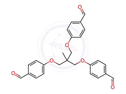 Chemical structure of 4,4'-((2-((4-FORMYLPHENOXY)METHYL)-2-METHYLPROPANE-1,3-DIYL)BIS(OXY))DIBENZALDEHYDE