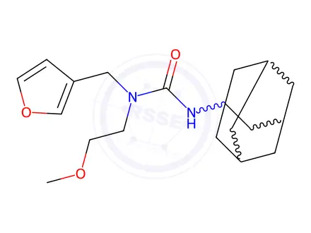 Chemical structure of 3-(Adamantan-1-yl)-1-(furan-3-ylmethyl)-1-(2-methoxyethyl)urea