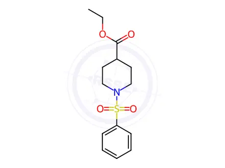 Chemical structure of 1-Benzenesulfonyl-piperidine-4-carboxylic acidethyl ester
